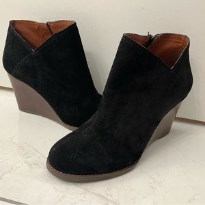 Black suede Luck Brand booties